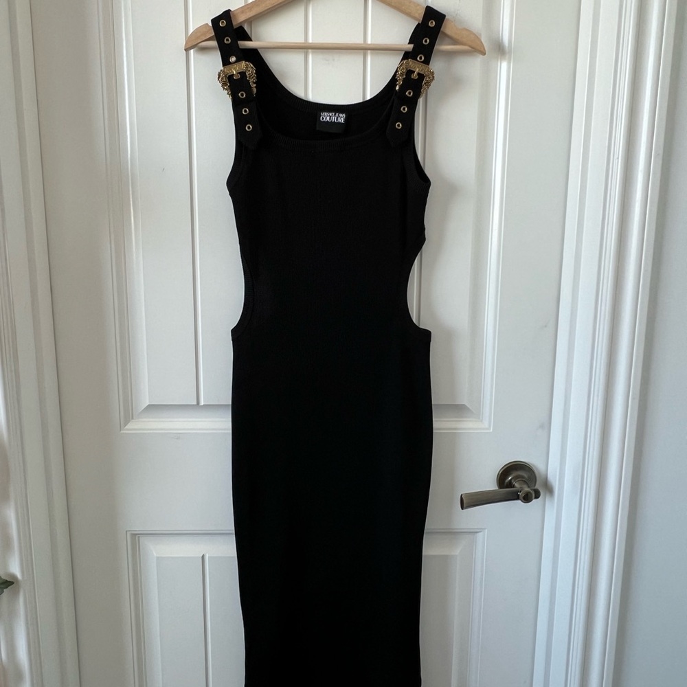 Versace Jean Couture side cut out dress